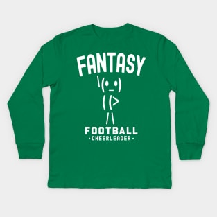 Fantasy Football Cheerleader Kids Long Sleeve T-Shirt